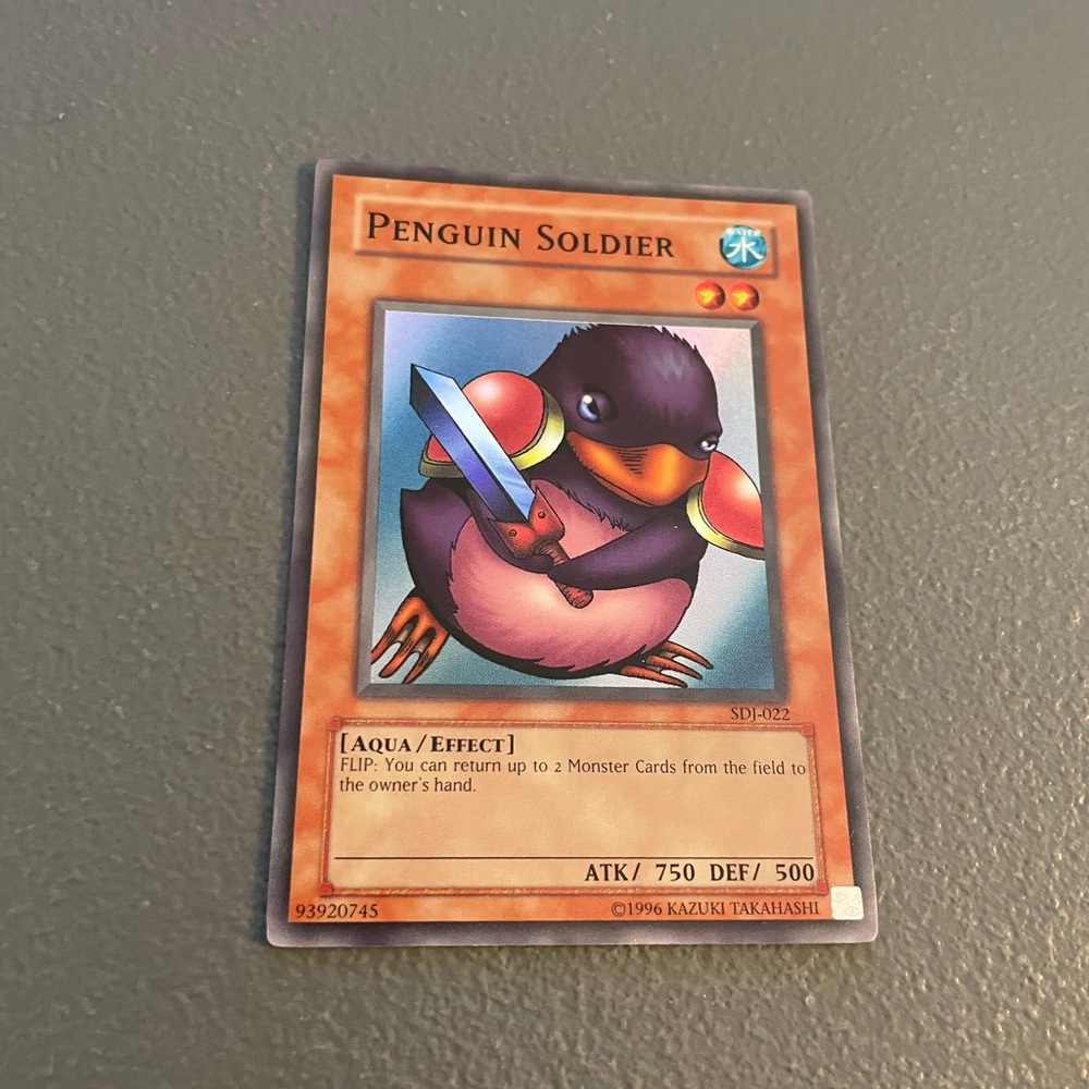 Penguin Soldier Yu-Gi-Oh! Card Vintage Early 2000s